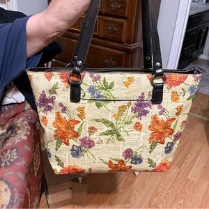 Patricia Nash Cream Floral Tote
